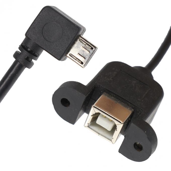 스크루 잠금 마이크로 타입 C RJ45 이더넷 남성 여성 USB 패널 장착 케이블 5