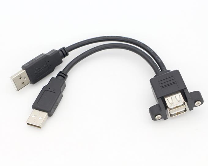 스크루 잠금 마이크로 타입 C RJ45 이더넷 남성 여성 USB 패널 장착 케이블 7