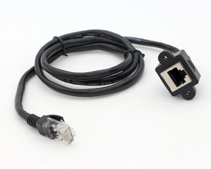 스크루 잠금 마이크로 타입 C RJ45 이더넷 남성 여성 USB 패널 장착 케이블 9