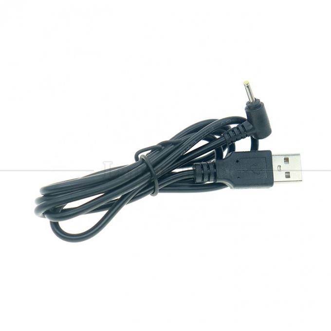 90도 오른쪽 각 블랙 화이트 24AWG 2A 충전 전류 1m USB에서 2.5x0.7mm DC 충전 케이블 4