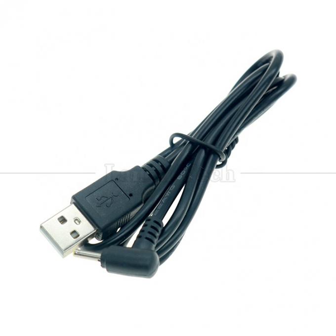 90도 오른쪽 각 블랙 화이트 24AWG 2A 충전 전류 1m USB에서 2.5x0.7mm DC 충전 케이블 3