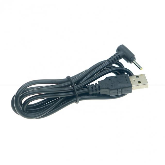 90도 오른쪽 각 블랙 화이트 24AWG 2A 충전 전류 1m USB에서 2.5x0.7mm DC 충전 케이블 5