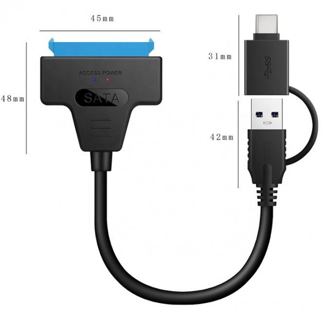 고속 5Gbps 2.5 인치 SSD HDD 하드 디스크 C 타입 USB 3.0 Sata 어댑터 케이블 3