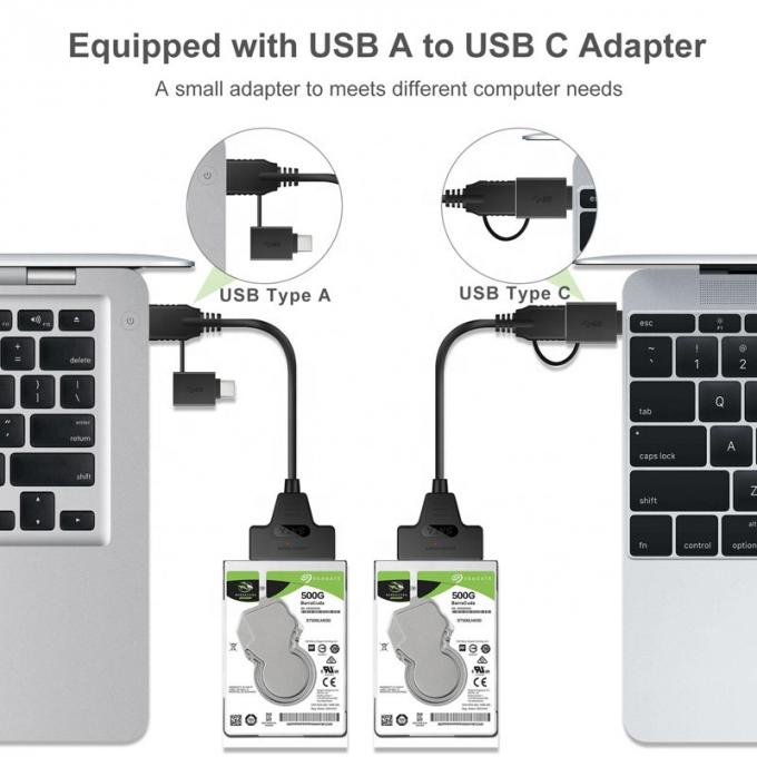 고속 5Gbps 2.5 인치 SSD HDD 하드 디스크 C 타입 USB 3.0 Sata 어댑터 케이블 7