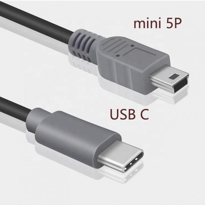 데이터 충전 USB 타입 C에서 미니 5 핀 USB OTG 어댑터 케이블 카메라 전화 비디오 1
