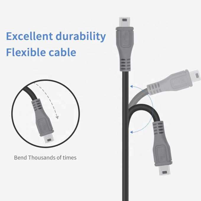 데이터 충전 USB 타입 C에서 미니 5 핀 USB OTG 어댑터 케이블 카메라 전화 비디오 2