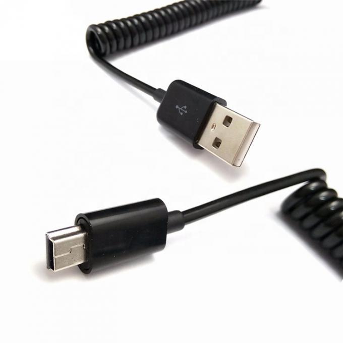 OEM 1M 2M 데이터 충전 나선 스킬 USB에서 MINI USB 케이블 2