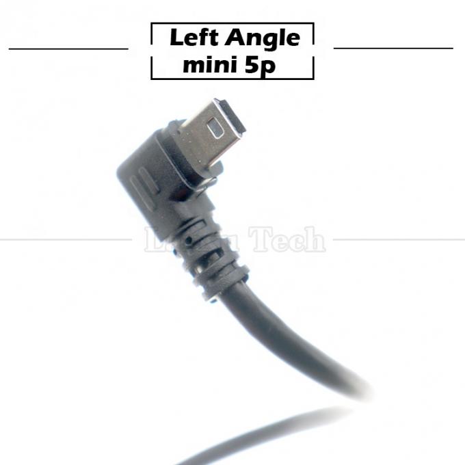 커스터마이징 90도 왼쪽 각 USB A 남성에서 MINI 5P USB 케이블 PS3 컨트롤러 카메라 4