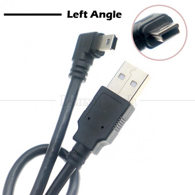 커스터마이징 90도 왼쪽 각 USB A 남성에서 MINI 5P USB 케이블 PS3 컨트롤러 카메라 3