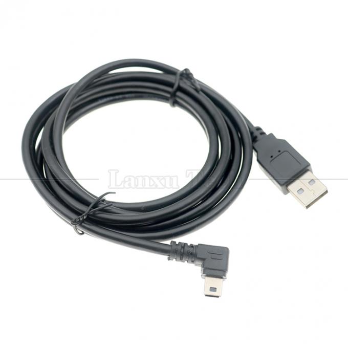 커스터마이징 90도 왼쪽 각 USB A 남성에서 MINI 5P USB 케이블 PS3 컨트롤러 카메라 6