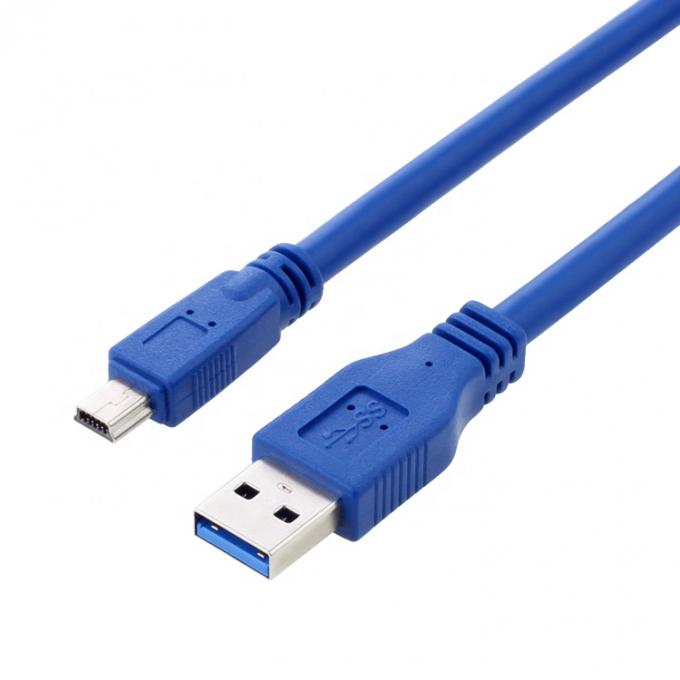 하이 스피드 5Gbps USB 3.0 타입 A 남성에서 미니 B 10 PIN USB 3.0 확장 케이블 4