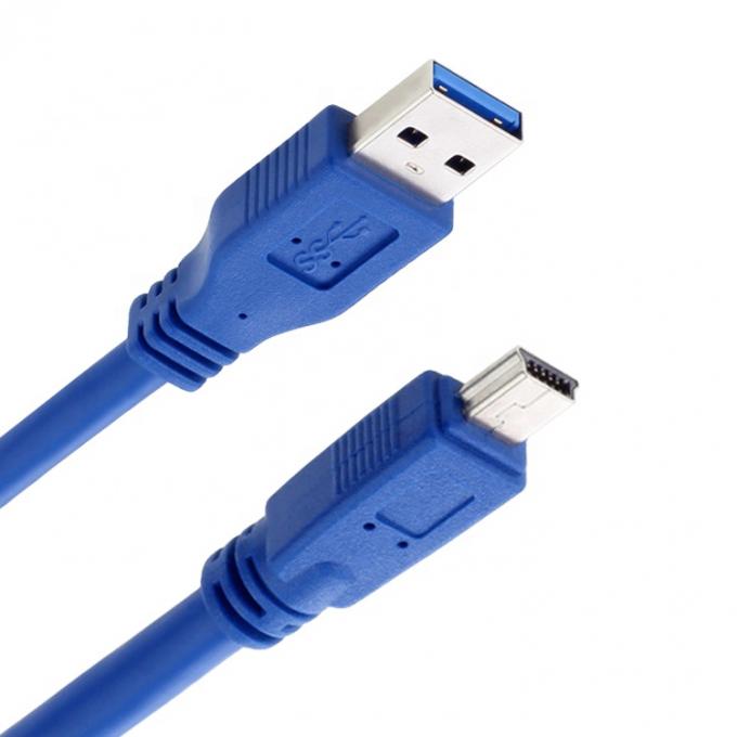 하이 스피드 5Gbps USB 3.0 타입 A 남성에서 미니 B 10 PIN USB 3.0 확장 케이블 2