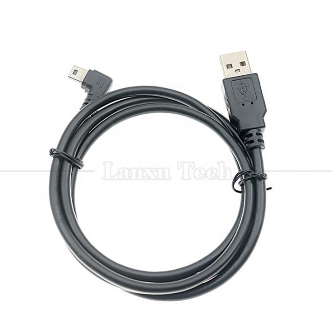 1m 2m 3m 5m 90도 L 모양 오른쪽 왼쪽 각 USB 2.0 A 남성에서 미니 B 5 핀 USB 데이터 충전 케이블 MP3 카메라 4