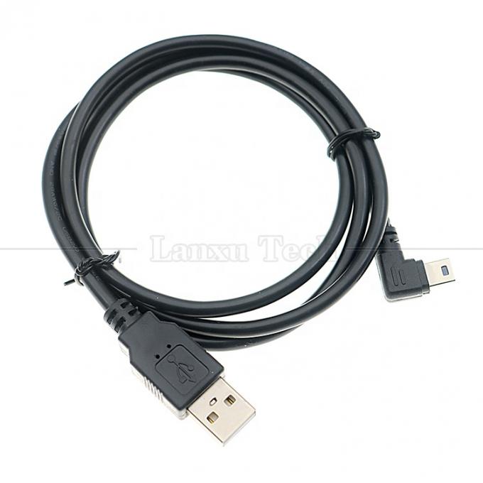 1m 2m 3m 5m 90도 L 모양 오른쪽 왼쪽 각 USB 2.0 A 남성에서 미니 B 5 핀 USB 데이터 충전 케이블 MP3 카메라 8
