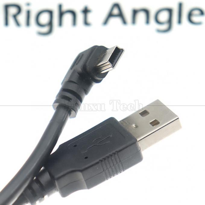 1m 2m 3m 5m 90도 L 모양 오른쪽 왼쪽 각 USB 2.0 A 남성에서 미니 B 5 핀 USB 데이터 충전 케이블 MP3 카메라 6