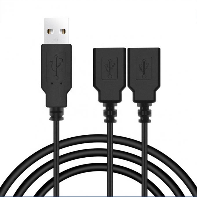 사용자 정의 OEM 2m 1 남성에서 2 여성 Y USB 스플리터 케이블 충전 3