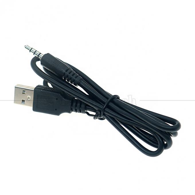 자동차 스피커용 1M USB ~ 3.5mm 4 폴 DC 오디오 잭 확장 케이블 0