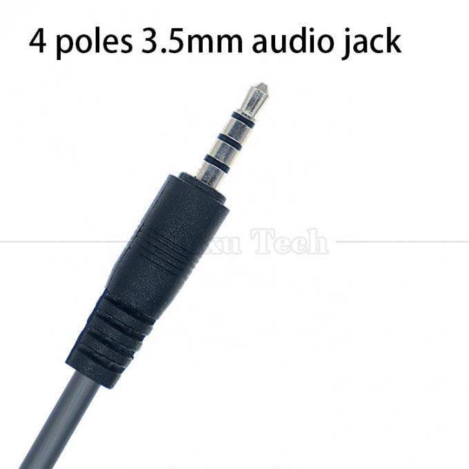 자동차 스피커용 1M USB ~ 3.5mm 4 폴 DC 오디오 잭 확장 케이블 3