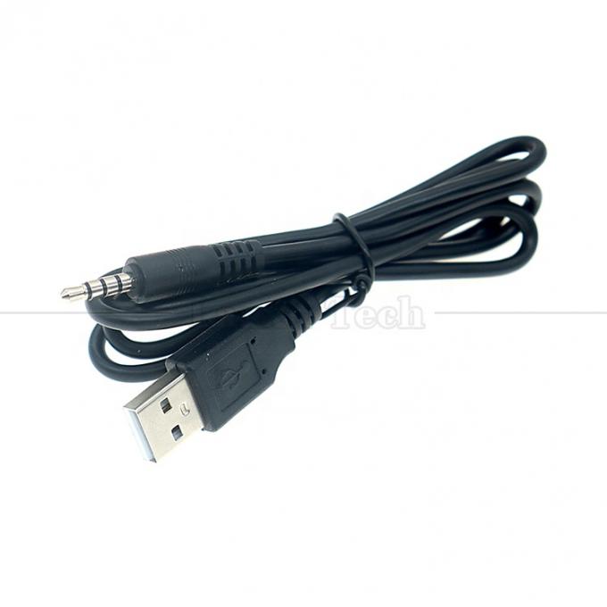 자동차 스피커용 1M USB ~ 3.5mm 4 폴 DC 오디오 잭 확장 케이블 4