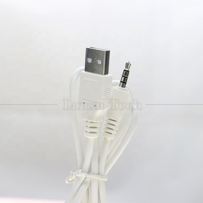 사용자 지정 데이터 충전 USB A 남성에서 Aux 4 폴 3.5mm 오디오 잭 어댑터 케이블 스피커 헤드폰 4