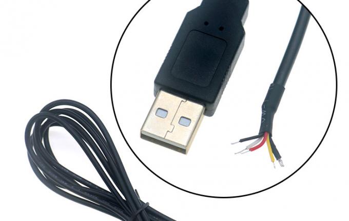 방패 USB A 남성에서 4 맨 와이어 오픈 엔드 피그테일 케이블 6