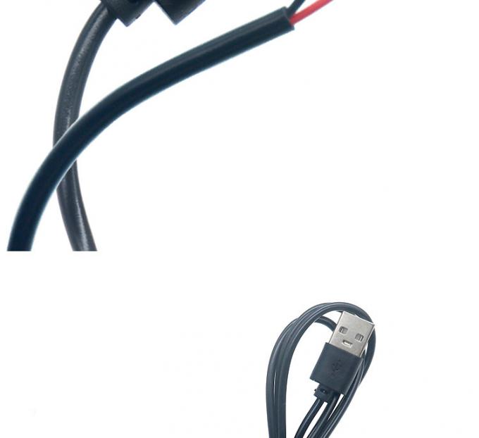 고품질의 5V USB 2.0 LED 라이트 스트립 램프에 대한 고체 2 핀 와이어 끝 피그테일 케이블을 열 수 있는 남성 6