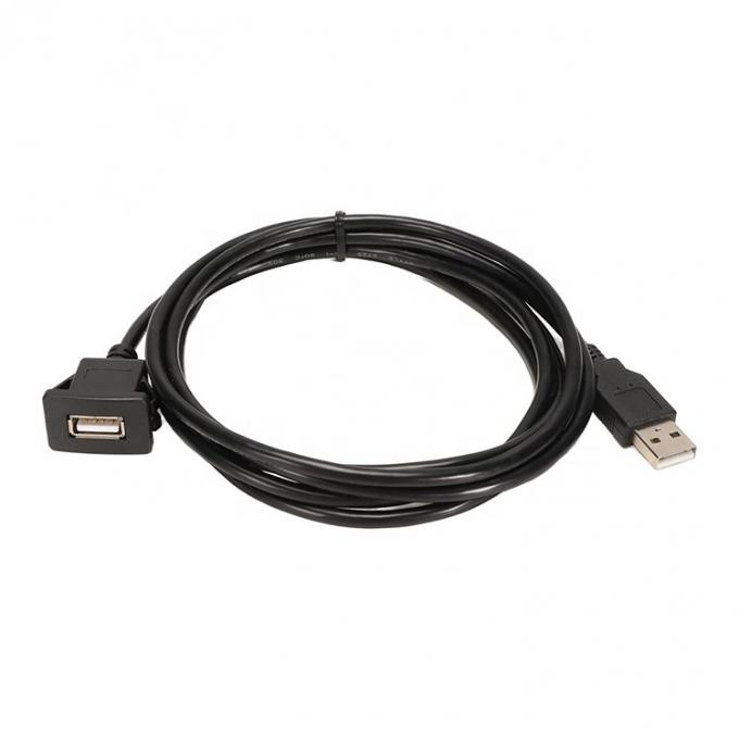 방수 플러시 패널 마운트 남성 여성 소켓 USB 확장 전선 케이블 자동차 트럭 보트 오토바이 대시보드 2