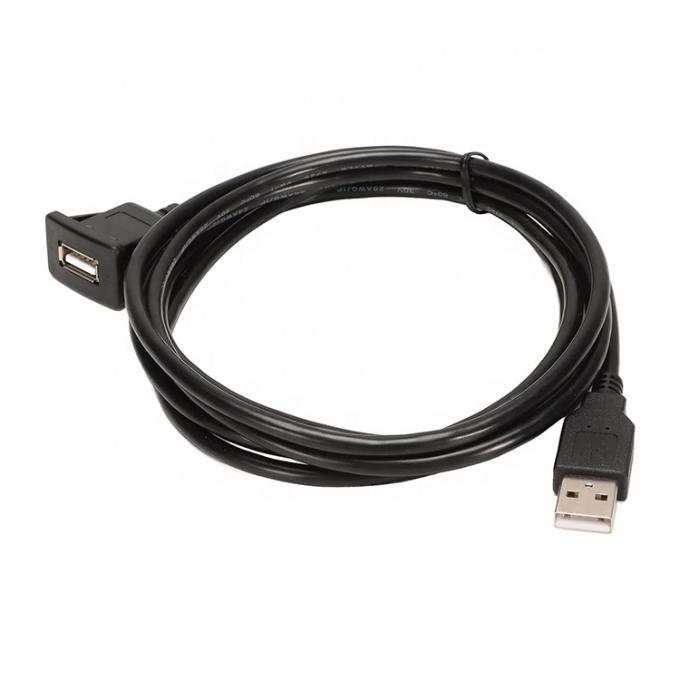 방수 플러시 패널 마운트 남성 여성 소켓 USB 확장 전선 케이블 자동차 트럭 보트 오토바이 대시보드 5