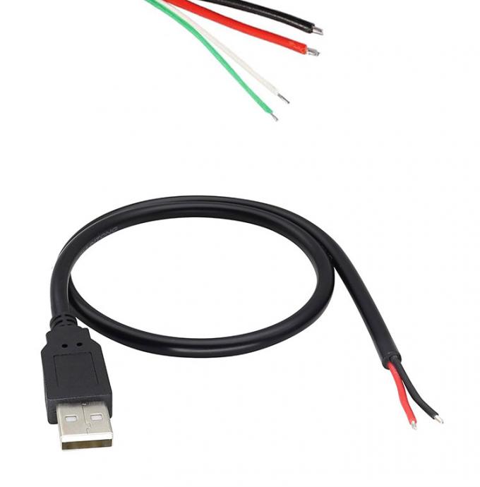 5V USB를 열기 위해 LED 스트립 라이트 램프에 대한 피그테일 전원 충전 케이블 10