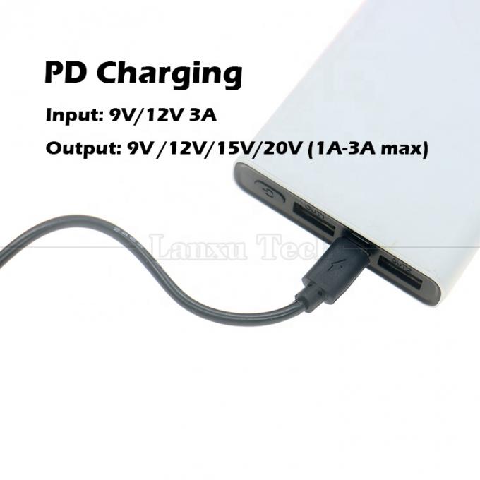 PD 충전 3A 9V 12V 15V 20V USB 타입 C에서 DC 5.5x2.1mm 잭 어댑터 변환 케이블 2