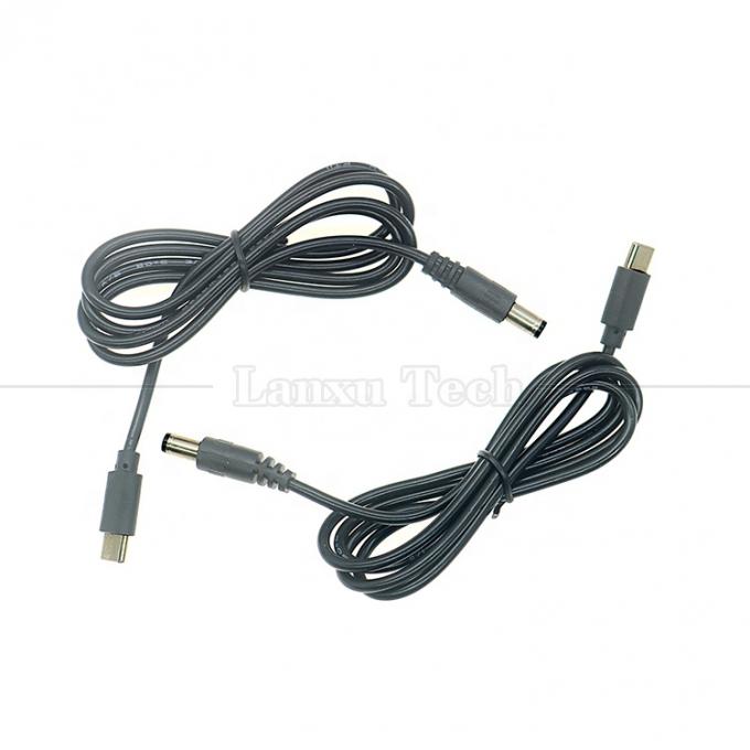 PD 충전 3A 9V 12V 15V 20V USB 타입 C에서 DC 5.5x2.1mm 잭 어댑터 변환 케이블 3