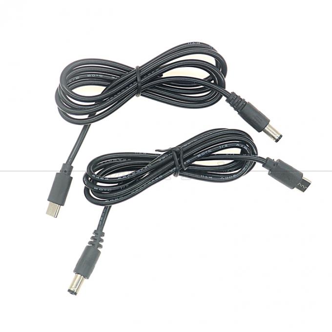 PD 충전 3A 9V 12V 15V 20V USB 타입 C에서 DC 5.5x2.1mm 잭 어댑터 변환 케이블 4