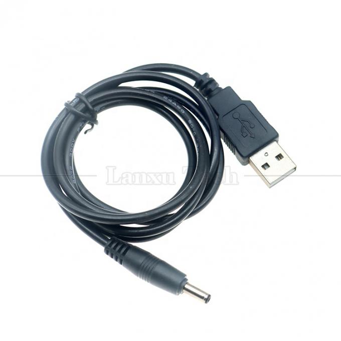 1미터 USB 남성에서 DC 배럴 잭 라우터 스피커용 3.5mm 1.35mm 전력 충전 케이블 0