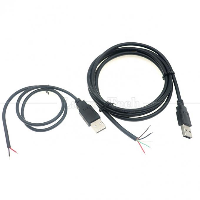 사용자 정의 방패 USB 2.0 남성에서 벗겨진 케이블 오픈 엔드 피그테일 케이블 2