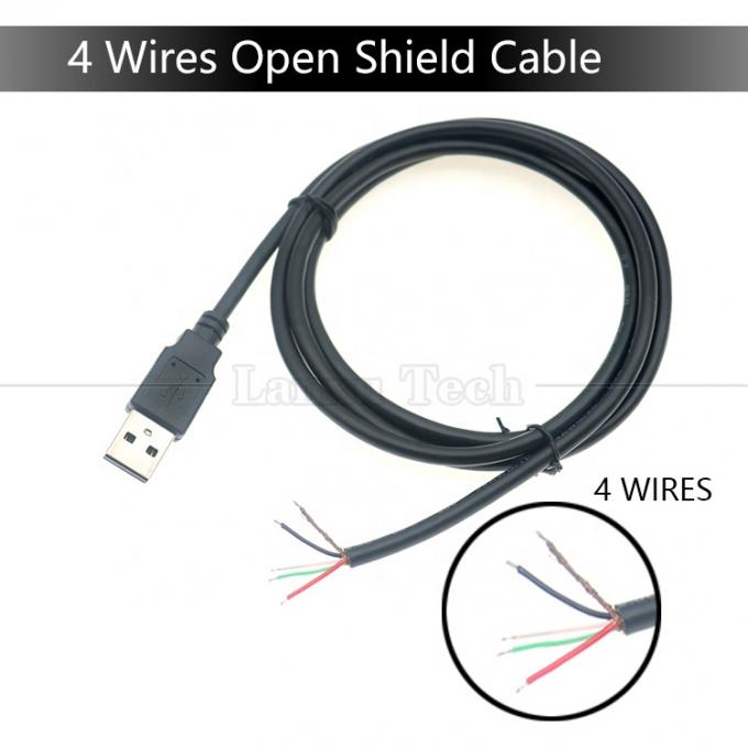 사용자 지정 제조 USB A 남성에서 벗겨진 맨 와이어 오픈 엔드 피그테일 케이블 6