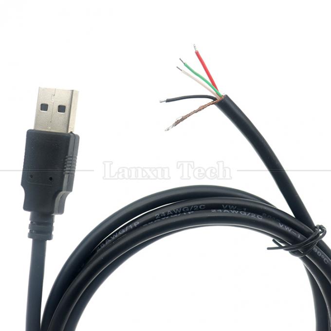 사용자 지정 제조 USB A 남성에서 벗겨진 맨 와이어 오픈 엔드 피그테일 케이블 5