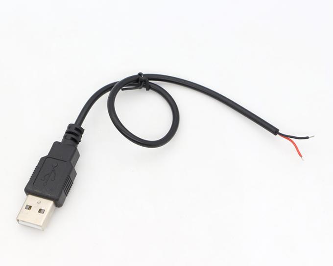 사용자 지정 USB 2.0 남자 열기 벗겨 캔 벗은 2 와이어 끝 pigtail 전력 케이블 5