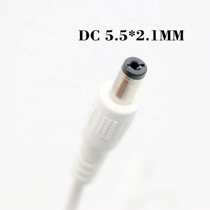 하얀색 1M 5V USB 2.0 A 남성에서 DC 배럴 잭 5.5X2.1mm 전원 충전 케이블 3