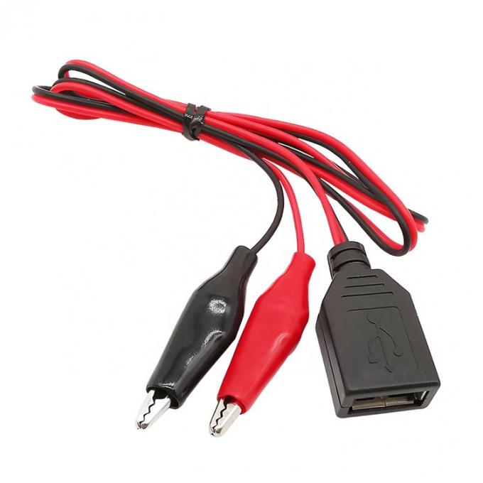 악어 클램프 알리거터 클립 USB A 여성 테스트 와이어 어댑터 케이블 0