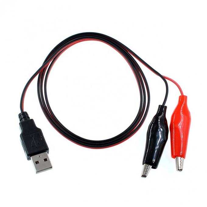 크로코다일 클램프 알리거터 클립 USB A 남성 테스트 와이어 테스트 회로용 어댑터 케이블 0