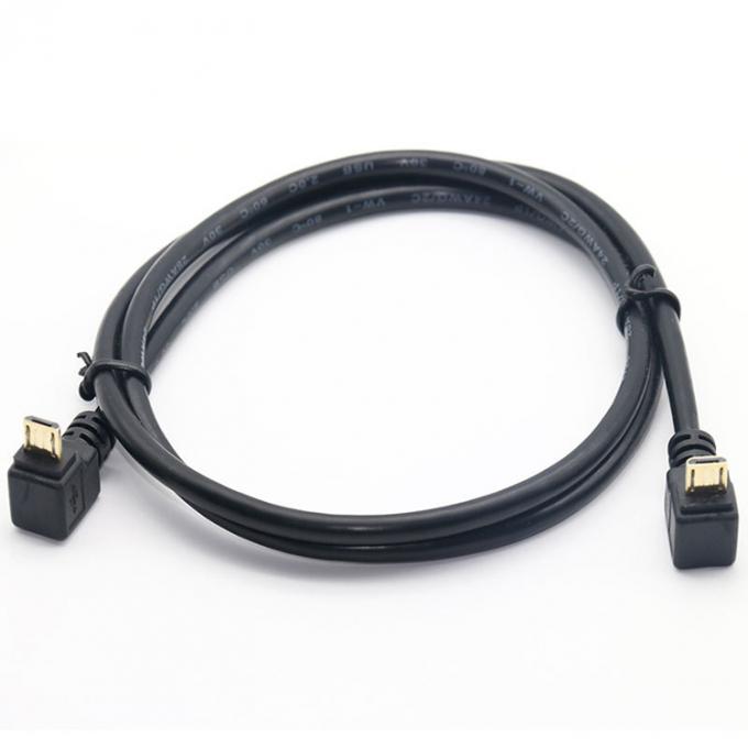90도 위쪽 각에서 위쪽 각 데이터 충전 마이크로 USB 케이블 2