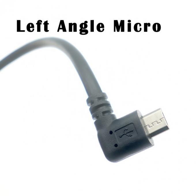 사용자 정의 1m 2m 3m 5m 90도 왼쪽 각 마이크로 B 5p USB A 남성 케이블 1