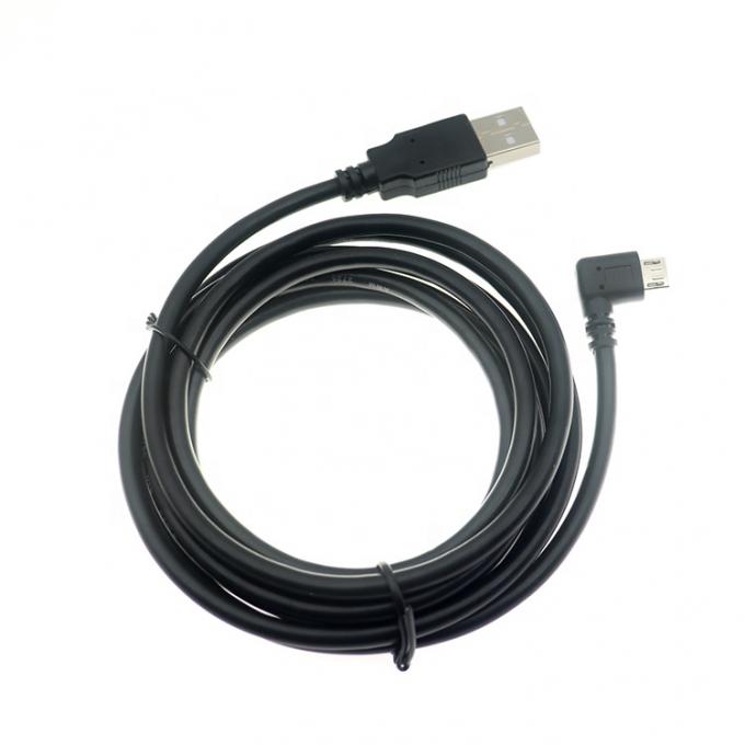 사용자 정의 1m 2m 3m 5m 90도 왼쪽 각 마이크로 B 5p USB A 남성 케이블 3