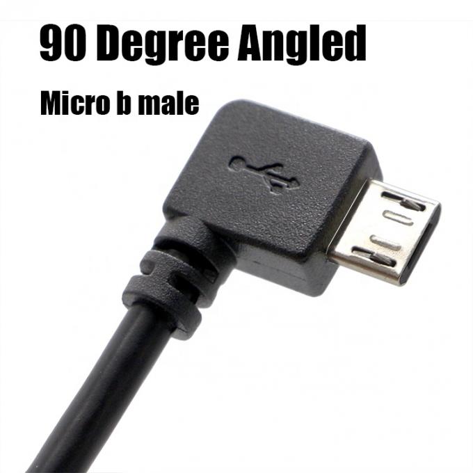 90도 왼쪽 오른쪽 위 아래 각 남성에서 여성 마이크로 B USB 2.0 확장 케이블 4