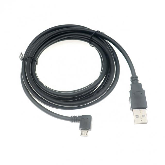 사용자 정의 1m 2m 3m 5m 90도 왼쪽 각 마이크로 B 5p USB A 남성 케이블 4