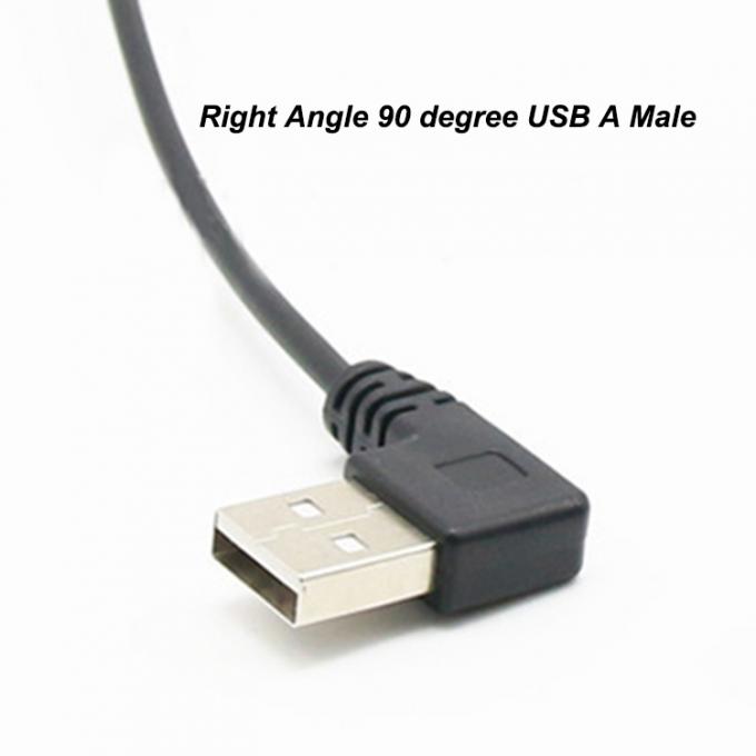 CUSTOM 1M 90도 직각 USB A 남성에서 마이크로 b 남성 스프링 코일 USB 케이블 3