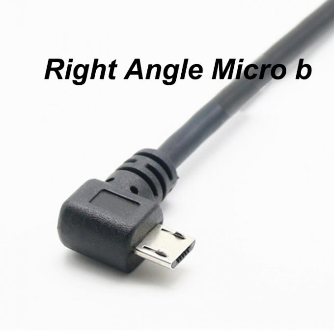 CUSTOM 1M 90도 직각 USB A 남성에서 마이크로 b 남성 스프링 코일 USB 케이블 2
