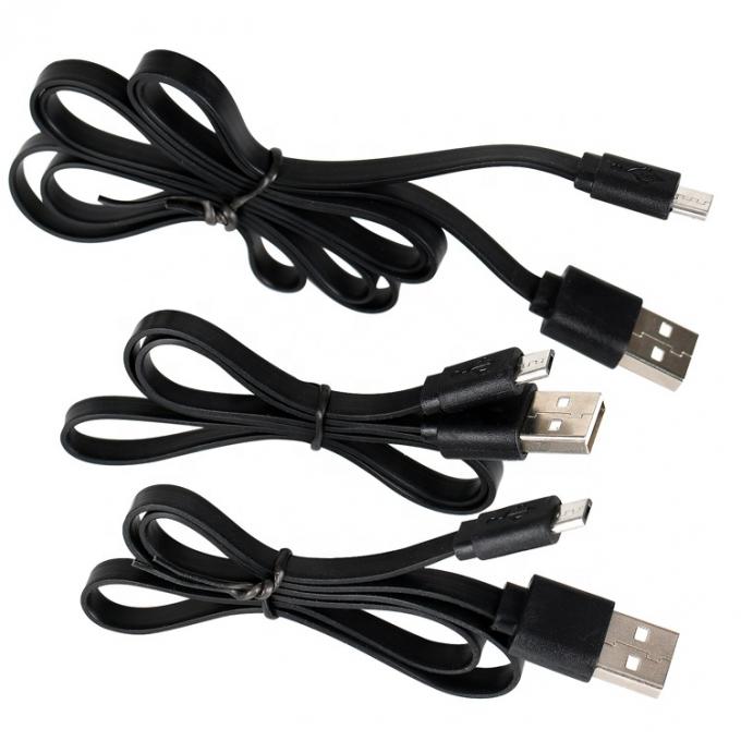 블랙 화이트 플래트 누들 마이크로 USB 케이블 파워뱅크 스피커 전화 4