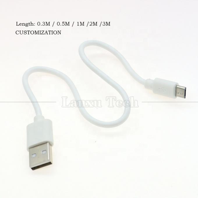 짧은 30cm 50cm 1m 흰색 검은색 데이터 빠른 충전 1A V8 마이크로 B USB A 남성 충전 케이블 안드로이드 폰 전원 은행 스피커 6