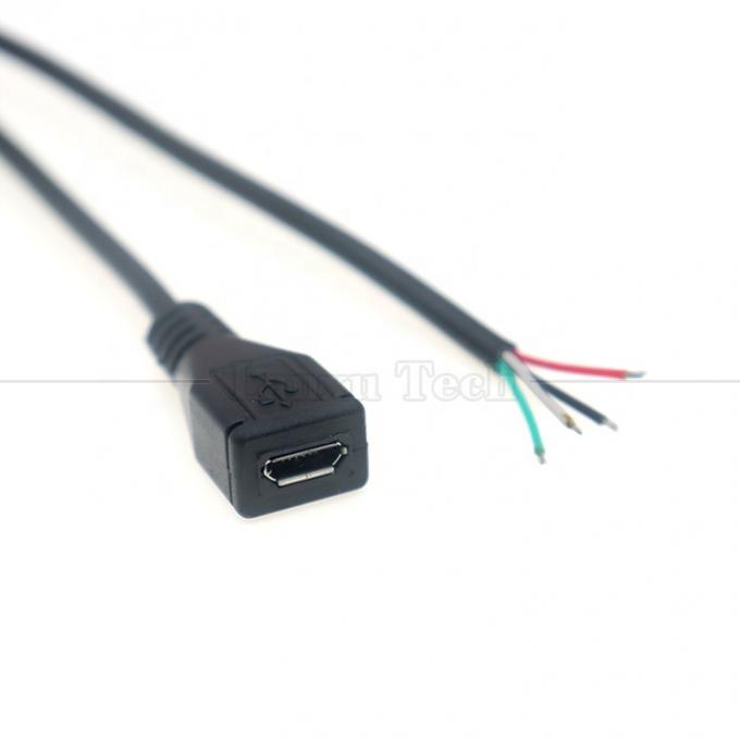 OEM 데이터 충전 마이크로 b 5 PIN USB 남성 여성 열기 2 4 코어 맨 와이어 피그테일 케이블 2